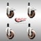 Service Caster 4 Inch 316SS High Temp Glass Filled Nylon 1-1/4 Inch Stem Caster Lck Brake, 2PK SS316TTLEX20S414-GFNSHT-2-S-2-114 - alternate 2